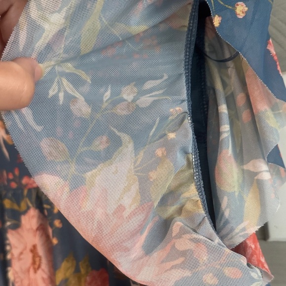 LC Lauren Conrad Floral Layered Blouse - Blue and Pink - Picture 5 of 6